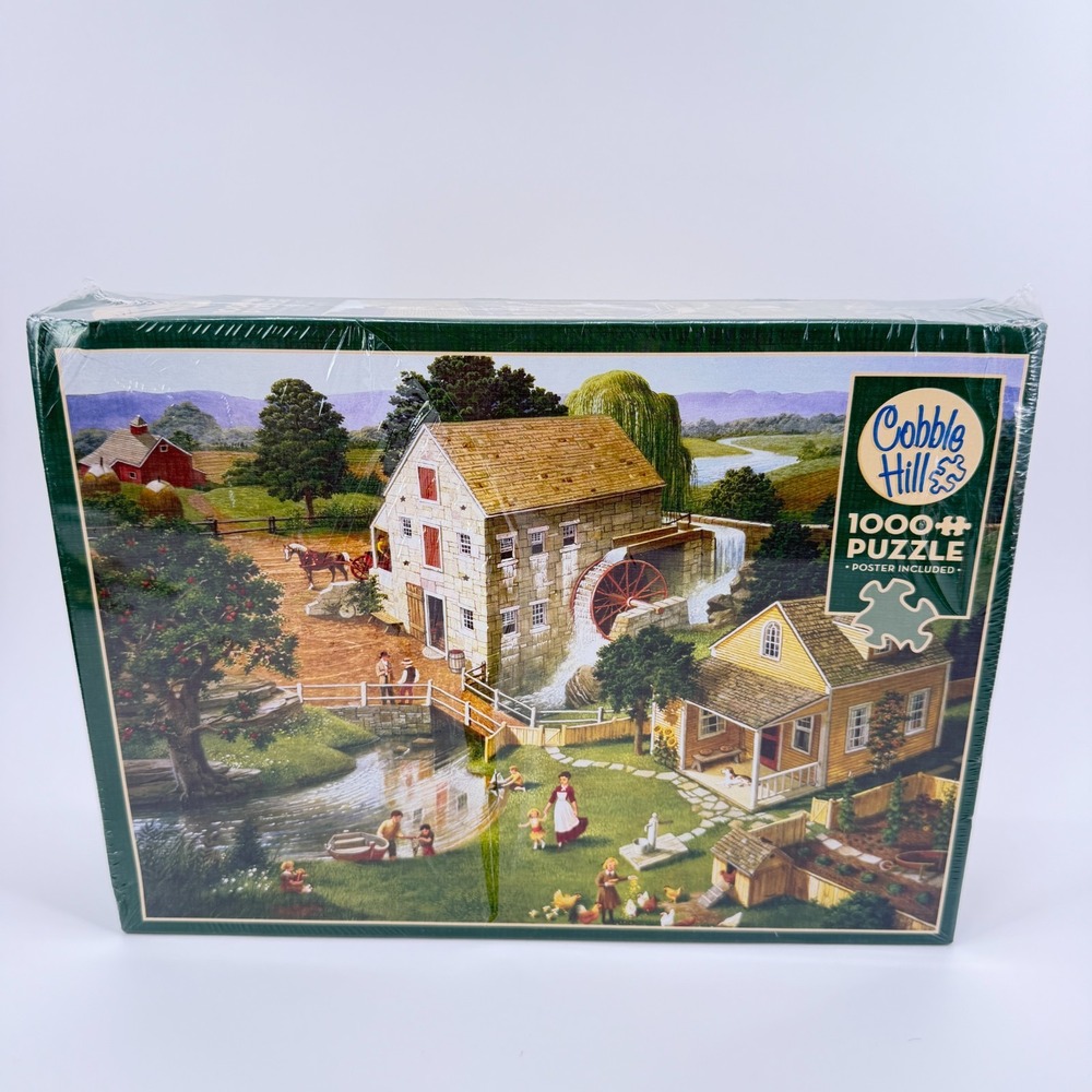 Cobble Hill Four Star Mill 1000 Piece Jigsaw Puzzle Bonus Poster 26x19 in Sealed